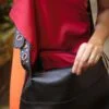 Bolsa de couro preto tiracolo grande