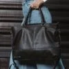 Bolsa de couro lorena preta