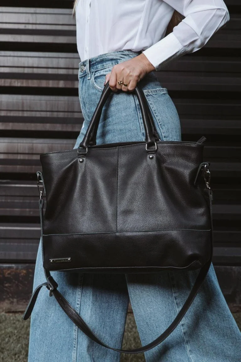 Bolsa de couro lorena preta