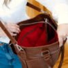 Bolsa grande de couro