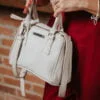 Bolsa de couro off white tiracolo pequena