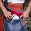 Bolsa de couro havana tiracolo média Isadora
